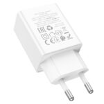 Φορτιστής Ταξιδίου Hoco N68 Nuevo με 1 Εξόδο Φόρτισης USB-C PD20W 5V 3.0A Λευκός