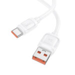 Καλώδιο Hoco X115 Surpass USB-A σε USB-C 100W 5A Λευκό 1m