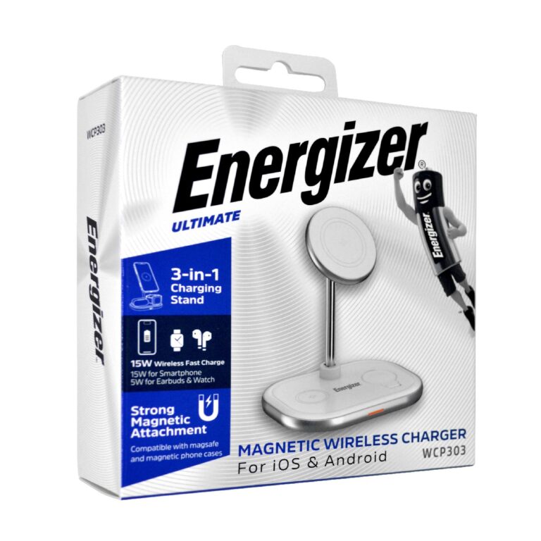 Ασύρματος Φορτιστής 3 σε 1 Energizer WCP303 15W Fast Charge USB-C Λευκός