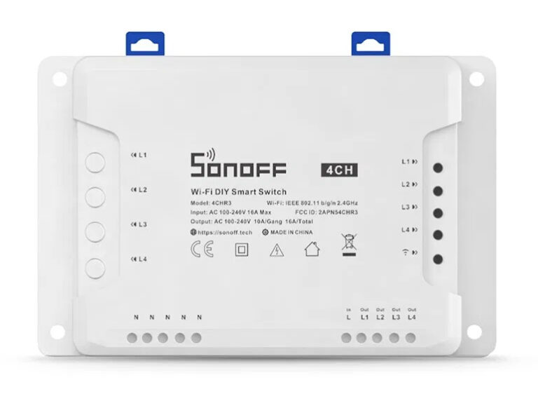 SONOFF Smart Διακόπτης WiFi 4CH R3, 4 θέσεων, 16A, λευκός