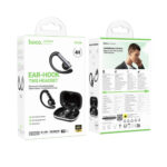 Wireless Hands Free Hoco EW206 Mist TWS v6.0 400mAh 4 Ώρες Ομιλίας Τεχνολογία True Bass και Θήκη Φόρτισης με LED Ένδειξη Μπαταρίας Μαύρα