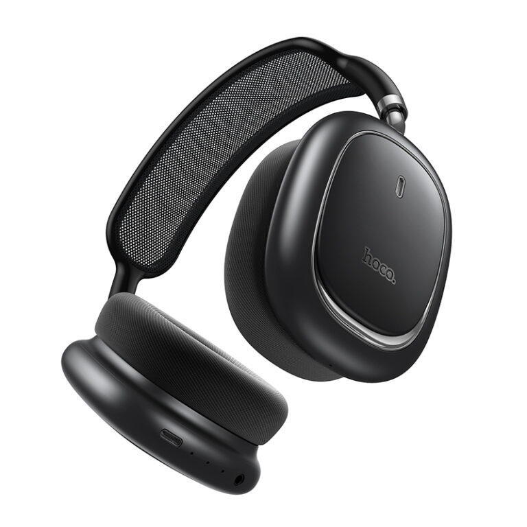 Wireless Ακουστικά Stereo Hoco W68 Calma HiFi Audio ANC v6.0 400mAh 45 Ώρες Ομιλίας AUX USB-C Γκρι