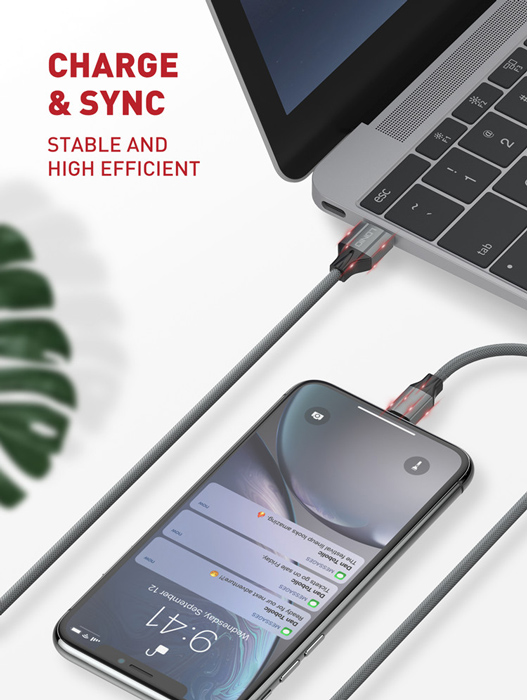 LDNIO καλώδιο USB-C σε USB LS441, 2.4A, 1m, γκρι