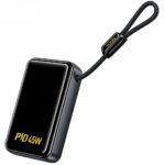 Power Bank Hoco Q54 Shine 20000mAh PD45W QC3.0 1xUSB-C 1xUSB-A με Ενσωματωμένο Καλώδιο USB-C και LED Ένδειξη Μαύρο