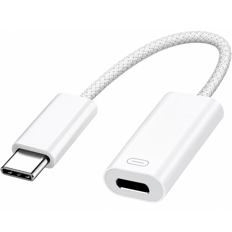 Αντάπτορας Apple Lightning σε USB-C MUQX3ZM/A Braided Λευκός
