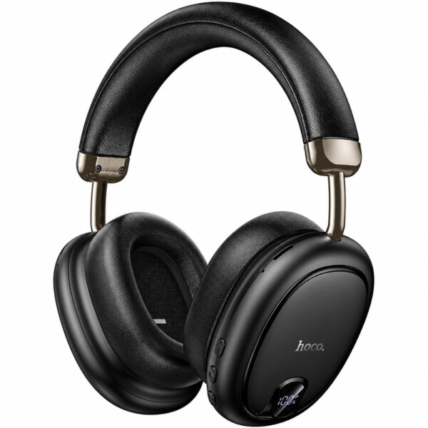 Wireless Hands Free Hoco W76 Brocade HiFi Audio ANC v6.0 800mAh 90 Ώρες Ομιλίας AUX USB-C με LED Ένδειξη Μπαταρίας Μαύρα