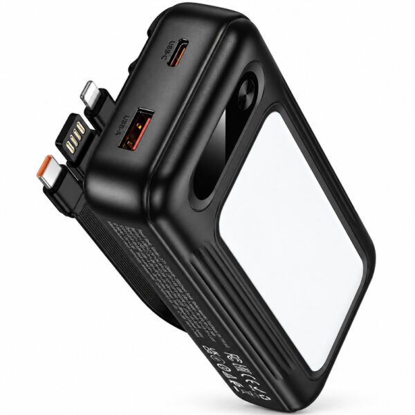 Power Bank Hoco J177 Respeto 20000mAh 1xUSB-A 22.5W 1xUSB-C PD20W Καλώδια USB-C Lightning USB-A και Φακό Μαύρο