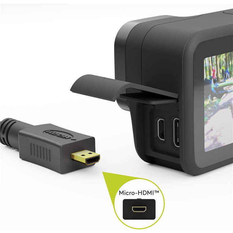 Goobay Καλώδιο Micro 1.5m HDMI σε HDMI με Ethernet 4K/60Hz Μαύρο 53784