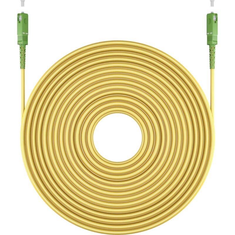 Goobay Καλώδιο οπτικών ινών (FTTH) μονότροπο (OS2) κίτρινο 1m (59638)