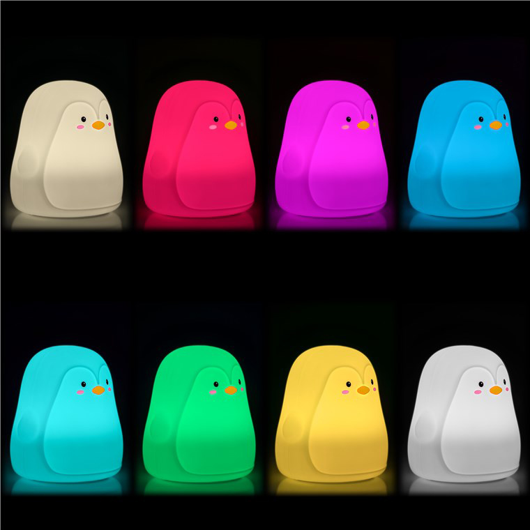 GOOBAY LED φωτιστικό νυκτός πιγκουίνος 61648, RGB, επαναφορτιζόμενο, λευκό