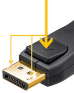 Goobay Καλώδιο DisplayPort 1m 8K/60Hz 32.4 Gbit/s Μαύρο 61696