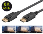 Goobay Καλώδιο DisplayPort 3m 8K/60Hz 32.4 Gbps Μαύρο 61698