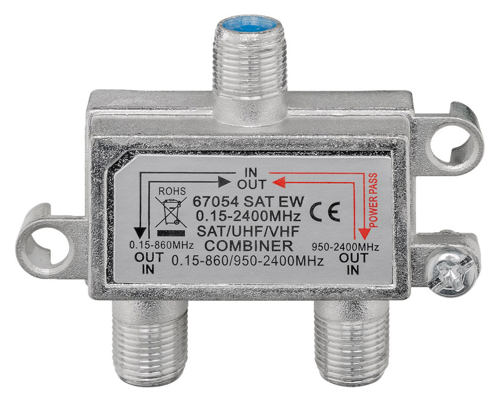 67054 GOOBAY SAT-TV combiner 67054, 0.15 MHz - 2400MHz, 100dB - Image 1