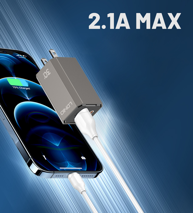 LDNIO καλώδιο Micro USB σε USB LS371, 2.1A, 1m, λευκό