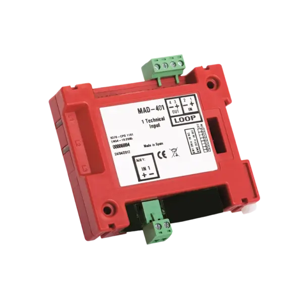 Module 1 Τεχνικής Εισόδου με Isolator Διευθυνσιοδοτούμενο Detnov MAD-401-I