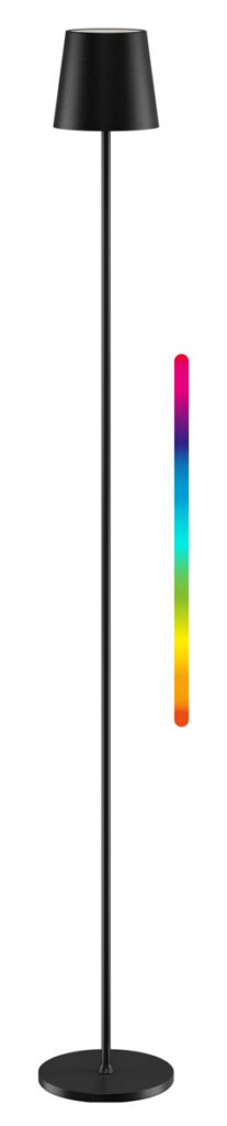 GOOBAY επιτραπέζιο φωτιστικό 76573, RGBW, dimmable, επαναφορτιζόμενο, έως 122.3cm ύψος, μαύρο