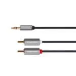 Καλώδιο 3.5mm Stereo - 2xRCA 1.8m Kruger&Matz