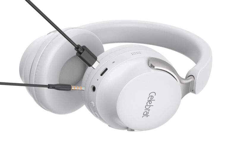 CELEBRAT headphones A40, ασύρματα & ενσύρματα, 40mm, 250mAh, λευκά