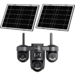 VSTARCAM smart ηλιακή κάμερα AG623FR, four-lens, 3MP, 4G, SD, PTZ, IP66, μαύρη
