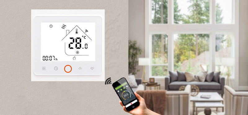 Smart θερμοστάτης πετρελαίου BHT-002-GBLW, WiFi, χωνευτός, λευκός