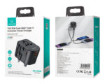 USAMS φορτιστής/αντάπτορας πρίζας US-CC179, USB-C & 2x USB, universal, 20W, μαύρος