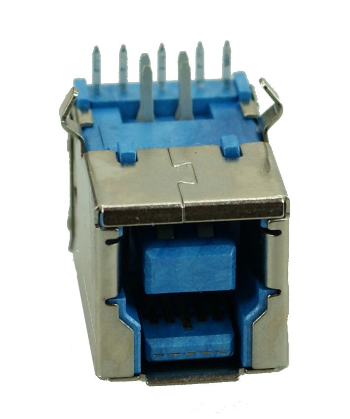 CON-U003 USB 3.0 Connector B TYPE (Solder out), Silver - Image 1