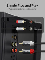 CABLETIME καλώδιο ήχου 2x RCA σε 2x RCA CT-RCA, 5m, μαύρο