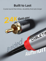 CABLETIME καλώδιο ήχου 2x RCA σε 2x RCA CT-RCA, 5m, μαύρο