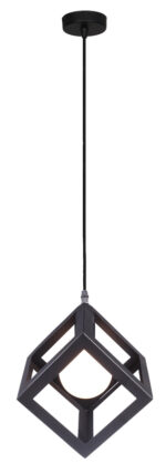 POWERTECH φωτιστικό οροφής HLL-0011, E27, 16x16x16cm, μεταλλικό, μαύρο