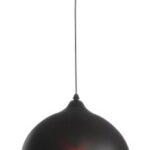 POWERTECH φωτιστικό οροφής HLL-0028, E27, 20x20cm, γυάλινο, μαύρο