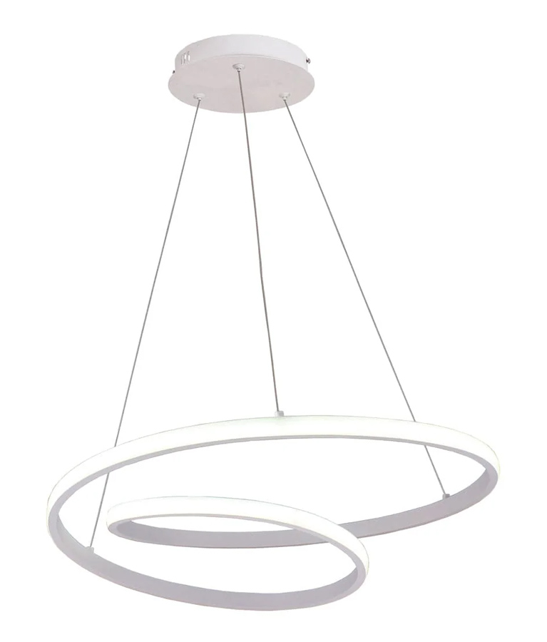 HLL-0153-2 POWERTECH LED φωτιστικό οροφής HLL-0153, 25W, 4000K, Φ40cm, 1m, λευκό - Image 1