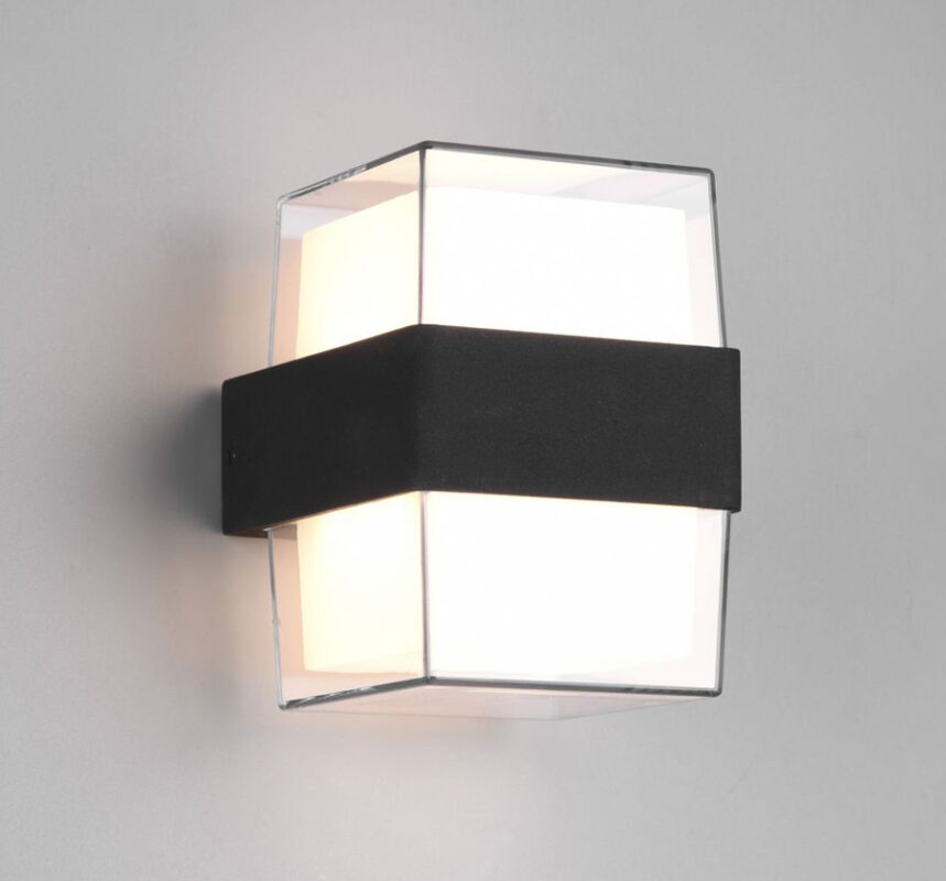 POWERTECH LED φωτιστικό τοίχου HLL-0159, 14W, 4000K, 1190lm, IP65, μαύρο