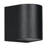 POWERTECH φωτιστικό τοίχου HLL-0187 για GU10 λάμπα, μεταλλικό, IP65, μαύρο
