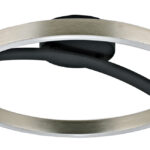 POWERTECH LED φωτιστικό οροφής HLL-0200, 29W, 4000K, Φ38x10cm, ασημί/μαύρο