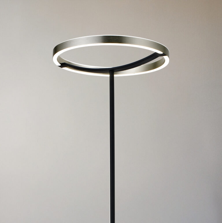 POWERTECH LED φωτιστικό δαπέδου HLL-0204, 42W, 4000K, Φ38x157cm, ασημί/μαύρο