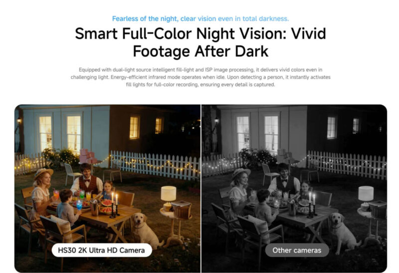 VSTARCAM smart κάμερα HS30, 3MP, WiFi, PTZ, SD, IP66