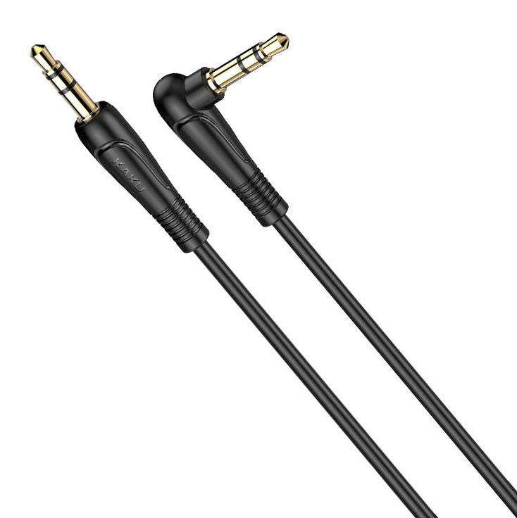 KAKUSIGA καλώδιο ήχου 3.5mm KSC-521, AUX, 90°, HiFi 1m, μαύρο
