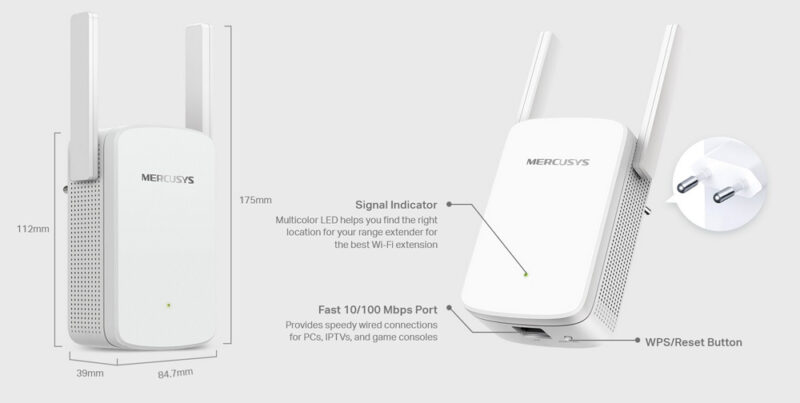 MERCUSYS Wi-Fi Range Extender ME30, 1200Mbps, Ver. 1.0