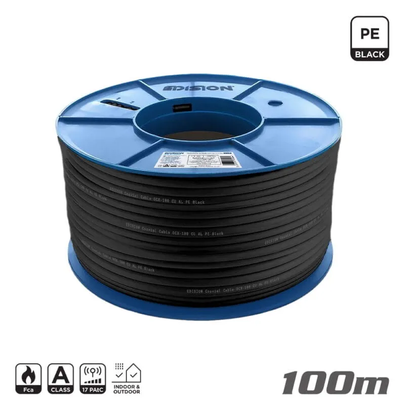 ΚΑΛΩΔΙΟ Coaxial OCX-100 CU AL Fca PE Μαύρο 100m