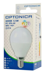 OPTONICA LED λάμπα G45 1401, 5.5W, 6000K, E14, 450lm