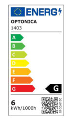 OPTONICA LED λάμπα G45 1403, 5.5W, 2700K, 450lm, E14