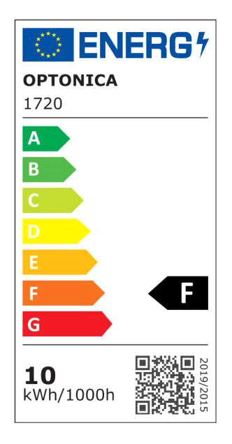 OPTONICA LED λάμπα A60 1720, 10W, 2700K, E27, 950lm