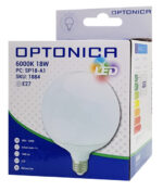 OPTONICA LED λάμπα G120 1884, 18W, 6000K, E27, 1440lm