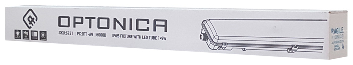 OPTONICA LED φωτιστικό Tube T8 6731, 9W, 6000K, IP65, 800LM, 68cm
