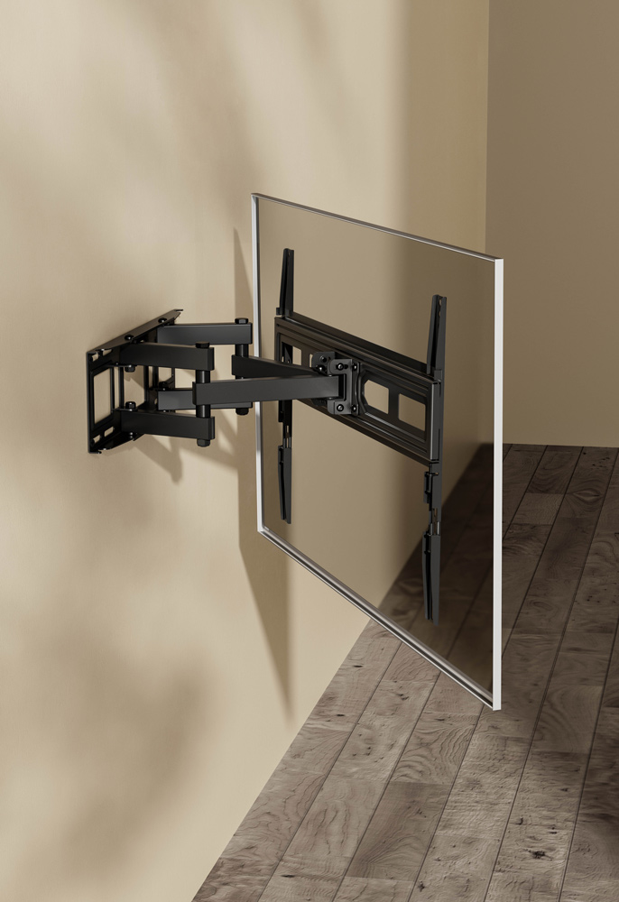 POWERTECH επιτοίχια βάση τηλεόρασης PT-1130, 37-80", έως 40kg, full motion