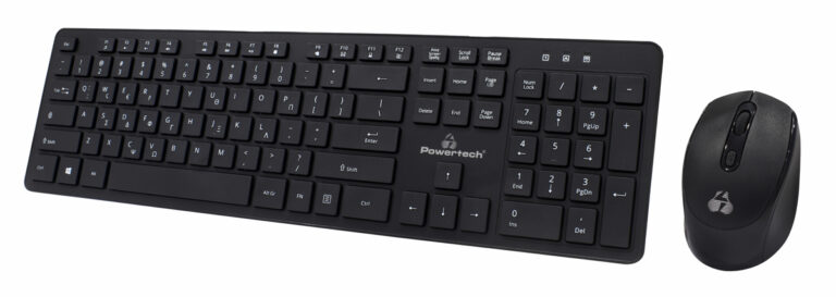 POWERTECH set ποντίκι & πληκτρολόγιο PT-1189, ασύρματο, 1600DPI, μαύρο