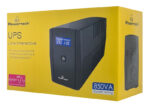 POWERTECH UPS Line Interactive PT-1295 με οθόνη, 850VA, 510W, 2x Schuko