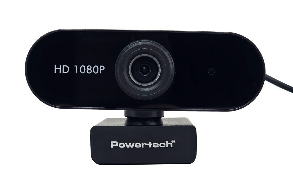 POWERTECH web camera PT-1382, 2MP, 1080p FHD, ρυθμιζόμενη εστίαση, 1.5m, μαύρη