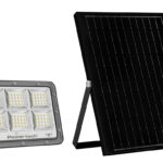 POWERTECH LED ηλιακός προβολέας PT-1456 με τηλεχειριστήριο, αισθητήρας κίνησης, 60W, 4000K, 750lm, IP66