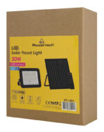 POWERTECH LED ηλιακός προβολέας PT-1461 με τηλεχειριστήριο, 30W, 4000K, 400lm, IP66